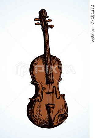 Still life with a violin. Vector drawing Still life with a violin. Vector drawing 77191252