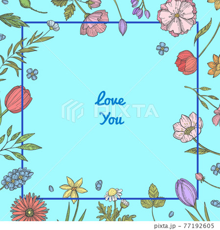 hand drawn flowers background illustration banner hand drawn flowers background illustration banner 77192605