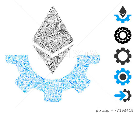 Hatch Mosaic Ethereum Industry Gear Vector Icon Hatch Mosaic Ethereum Industry Gear Vector Icon 77193419