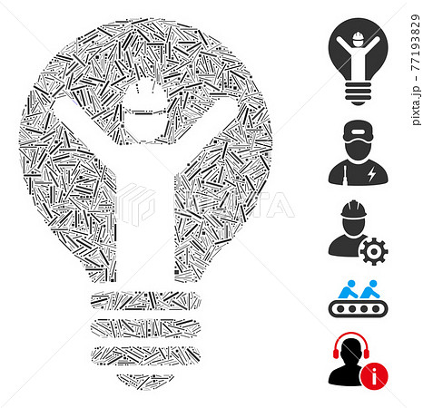 Dash Collage Electrician Vector Icon Dash Collage Electrician Vector Icon 77193829