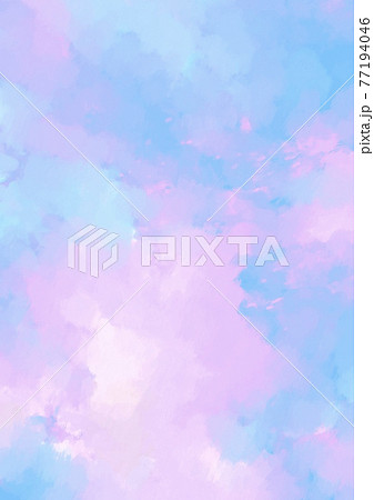 ピンクと青の夢かわいい水彩テクスチャ背景のイラスト素材