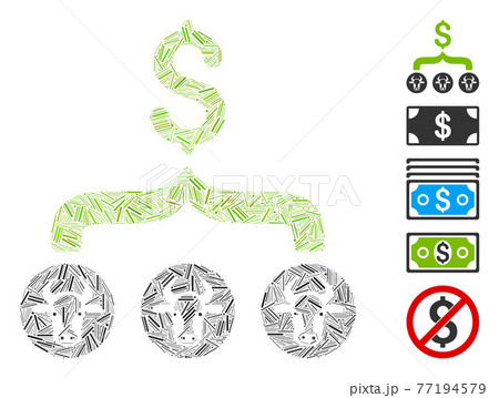 Dash Collage Cows Result Dollar Vector Icon Dash Collage Cows Result Dollar Vector Icon 77194579