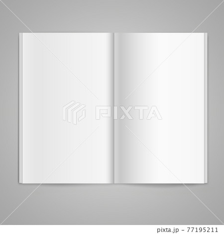 Magazine double-page spread with blank pages 77195211