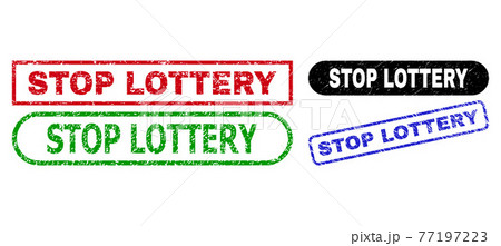STOP LOTTERY Rectangle Stamps with Grunge Surface STOP LOTTERY Rectangle Stamps with Grunge Surface 77197223