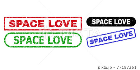 SPACE LOVE Rectangle Watermarks Using Unclean Style 77197261
