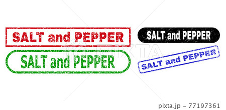 SALT AND PEPPER Rectangle Stamps with Scratched Style SALT AND PEPPER Rectangle Stamps with Scratched Style 77197361