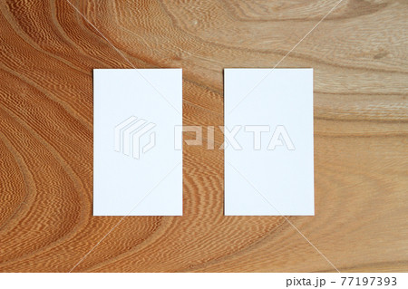 名刺2枚（合成用）の写真素材 [77197393] - PIXTA