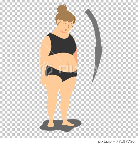 A woman who gains weight and falls A woman who gains weight and falls 77197756