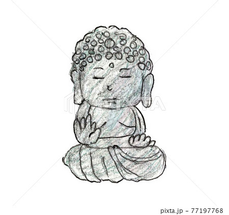 手描きの大仏のイラスト素材 [77197768] - PIXTA