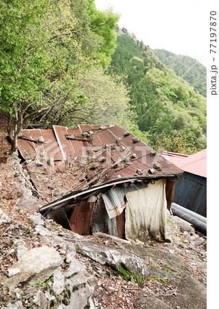 Views of the abandoned town in Japan, in Ozore town Views of the abandoned town in Japan, in Ozore town 77197870