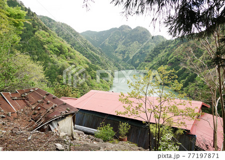 Views of the abandoned town in Japan, in Ozore town Views of the abandoned town in Japan, in Ozore town 77197871