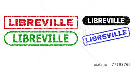LIBREVILLE Rectangle Stamps with Distress Style LIBREVILLE Rectangle Stamps with Distress Style 77198766