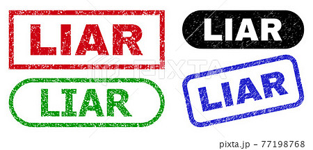 LIAR Rectangle Stamp Seals Using Grunged Style LIAR Rectangle Stamp Seals Using Grunged Style 77198768