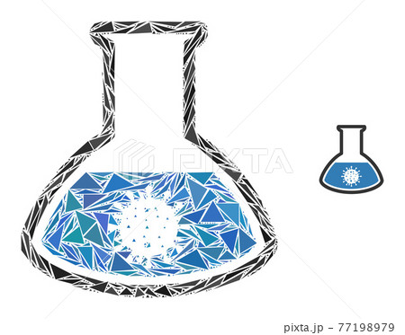 Triangle Mosaic Covid Analysis Flask Icon Triangle Mosaic Covid Analysis Flask Icon 77198979