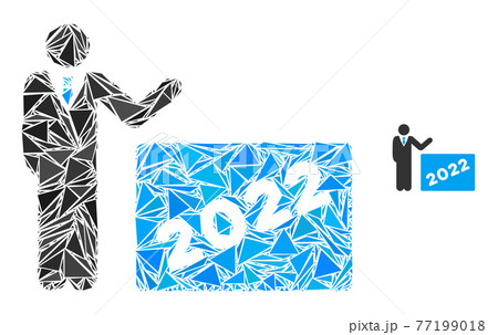 Triangle Mosaic 2022 Showing Man Icon 77199018