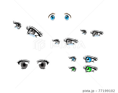 目 きれいな瞳 愛らしい瞳のイラスト素材