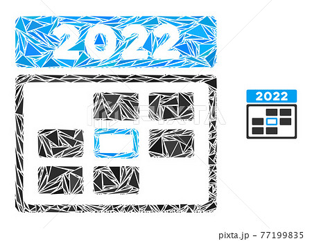 Triangle Mosaic 2022 Calendar Day Icon 77199835