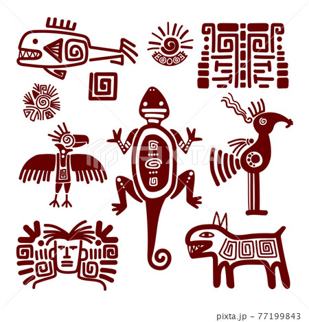 Maya or indian traditional signs 77199843