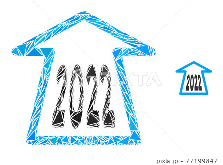 Triangle Mosaic 2022 Ahead Arrow Icon Triangle Mosaic 2022 Ahead Arrow Icon 77199847