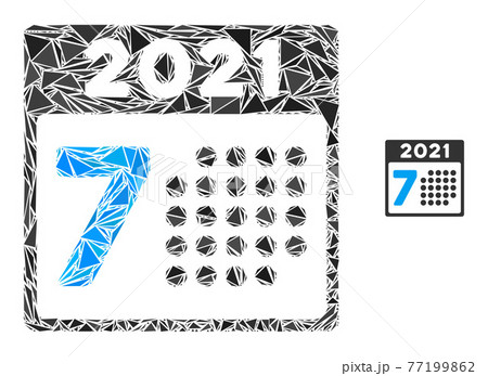 Triangle Mosaic 2021 Year 7Th Day Icon 77199862