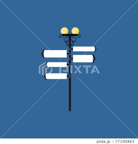 Street light with read sign 77199863