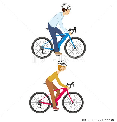 ebikeに乗る男女 ebikeに乗る男女 77199996