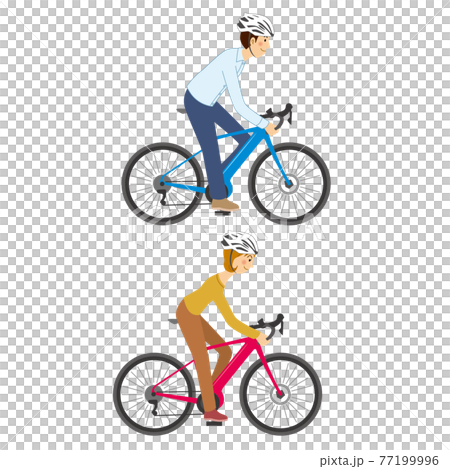 ebikeに乗る男女 ebikeに乗る男女 77199996