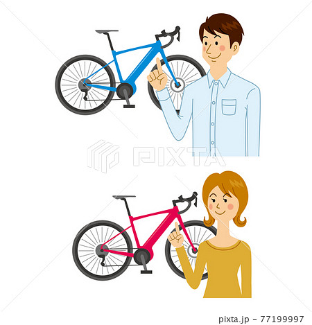 ebikeを紹介する男女 77199997