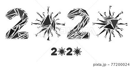 Triangle Mosaic 2020 Virus Year Icon 77200024