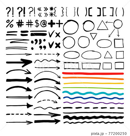 Marker pen written shapes 77200250