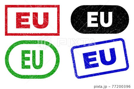 EU Rectangle Stamp Seals with Grunged Surface 77200396