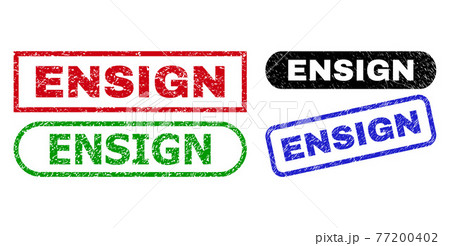 ENSIGN Rectangle Seals with Grunge Style ENSIGN Rectangle Seals with Grunge Style 77200402