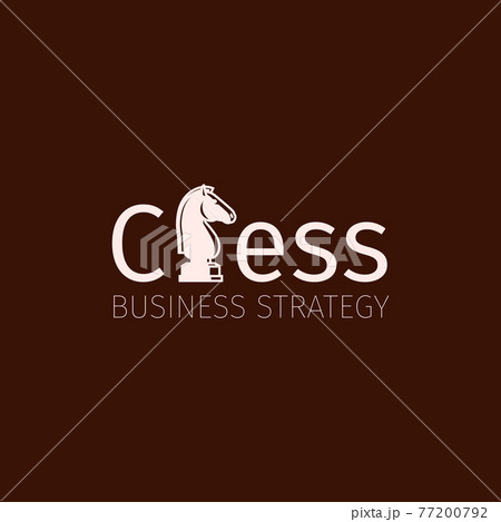 Chess business strategy logo with knight 77200792