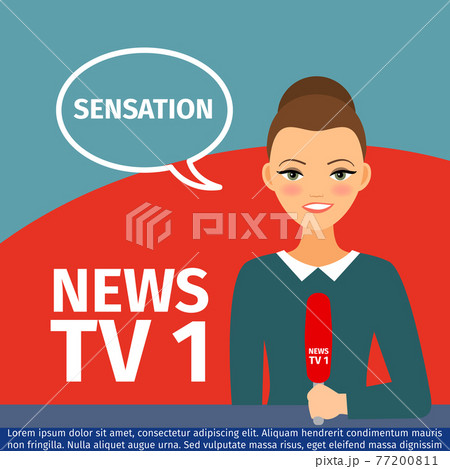 News anchor woman News anchor woman 77200811