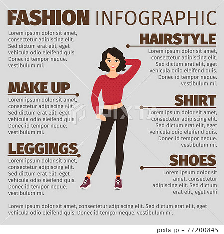 Fashion infographic with sexy girl 77200845