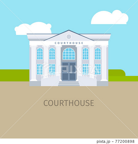 Colored courthouse building illustration 77200898