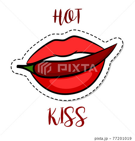Fashion patch element woman lips 77201019