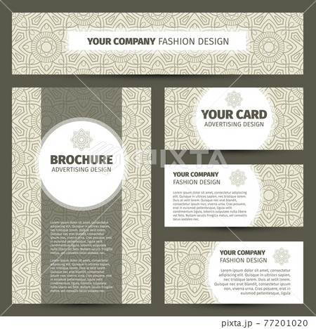 Corporate identity design with indian pattern 77201020