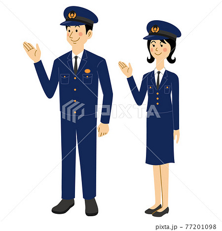 紹介する警察官 77201098