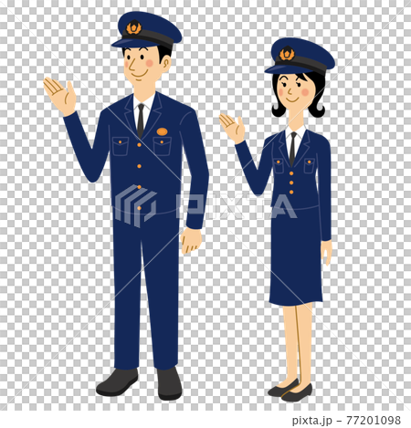 紹介する警察官 77201098