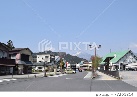 東武日光駅 Jr日光駅周辺の街並みの写真素材