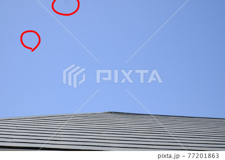 センサー汚れで黒い点が写る【赤丸箇所】 77201863