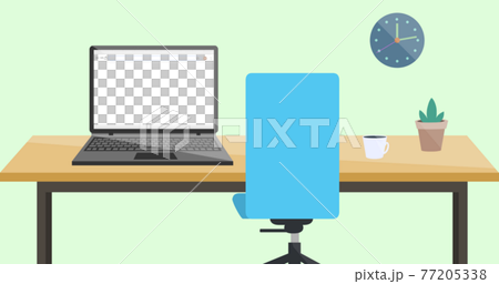 パソコンのある部屋のイラスト(青) パソコンのある部屋のイラスト(青) 77205338