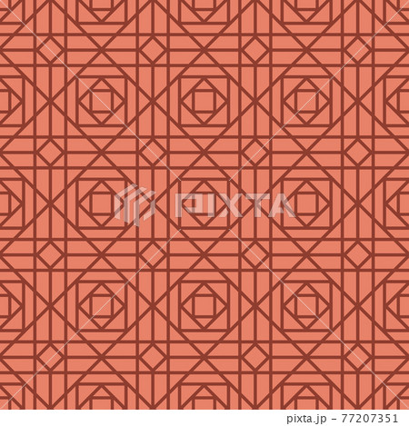 Geometric linear red retro pattern Geometric linear red retro pattern 77207351