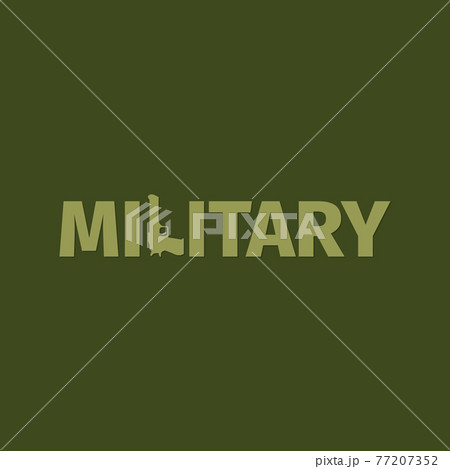 Military shop logo with gun 77207352