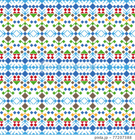 Geometric horizontal pattern with squares 77207388