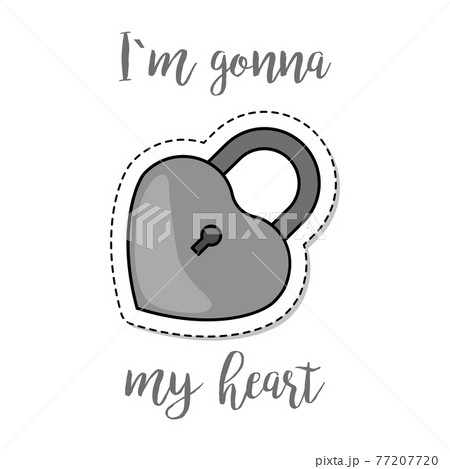 Fashion patch element heart shape lock Fashion patch element heart shape lock 77207720