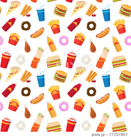 Fast food seamless pattern Fast food seamless pattern 77207807