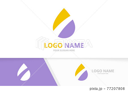 Abstract water logo. Corporate clear drop logotype design template. 77207808