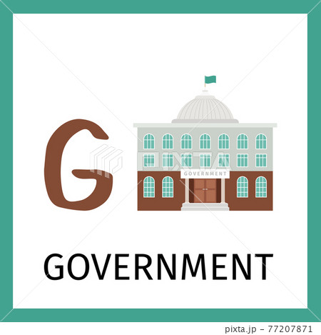 Alphabet card with goverment building 77207871